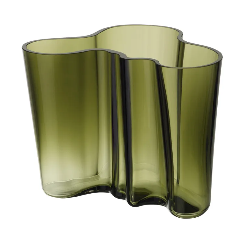 Alvar Aalto vas mossgrön, 160 mm Iittala
