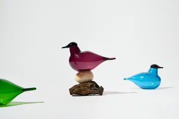 Chiffchaff glasfågel - Lila, 13x8 cm - Iittala