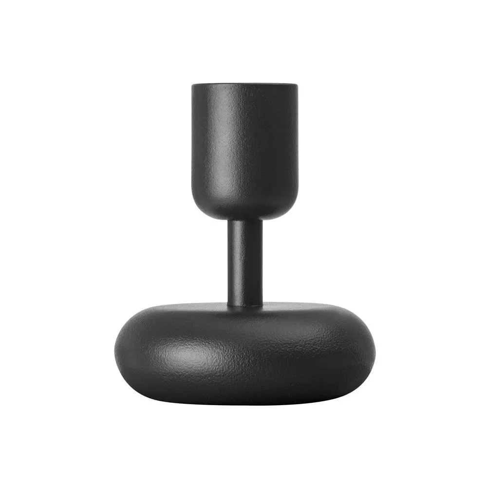 Nappula ljusstake mörkgrå, liten 107 mm Iittala