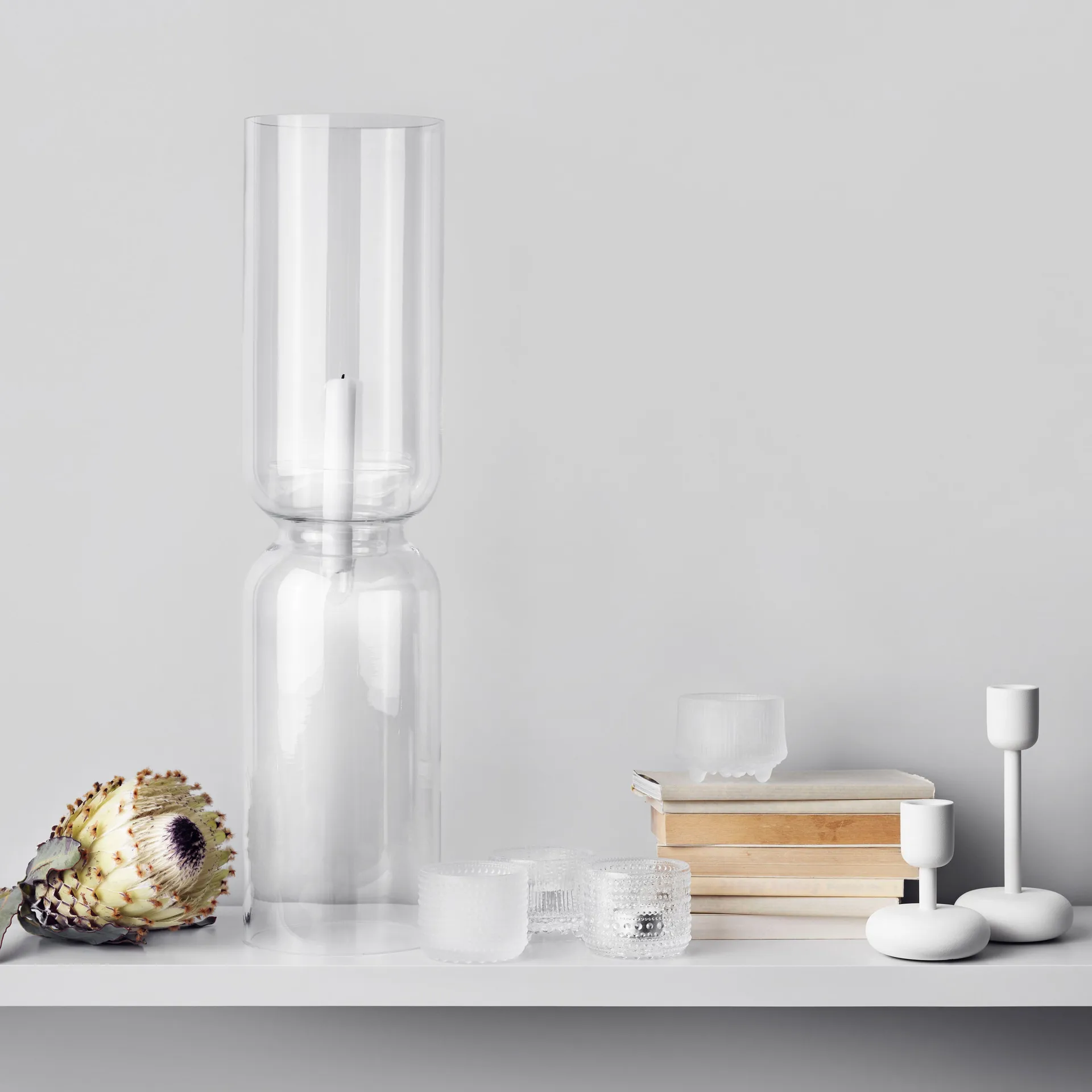 Nappula ljusstake set, Vit Iittala