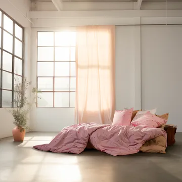 Daisy bäddset 150x210 cm - Pink-röd - Juna