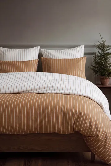 Soft Påslakanset, 220x220/2x50x60 cm - Karamell-offwhite - Juna