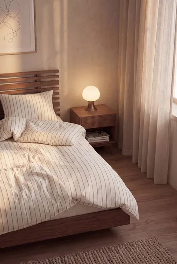 Soft Påslakanset, 220x220/2x50x60 cm - Offwhite-karamell - Juna