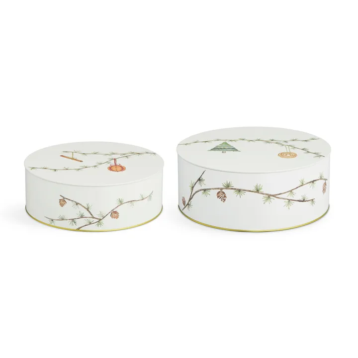 Hammershøi förvaringsburk Christmas 2-pack - Vit - Kähler
