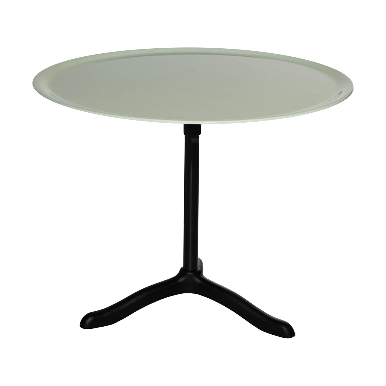 Cassis soffbord Ø47 cm, Black anodized aluminum-surf green Källemo
