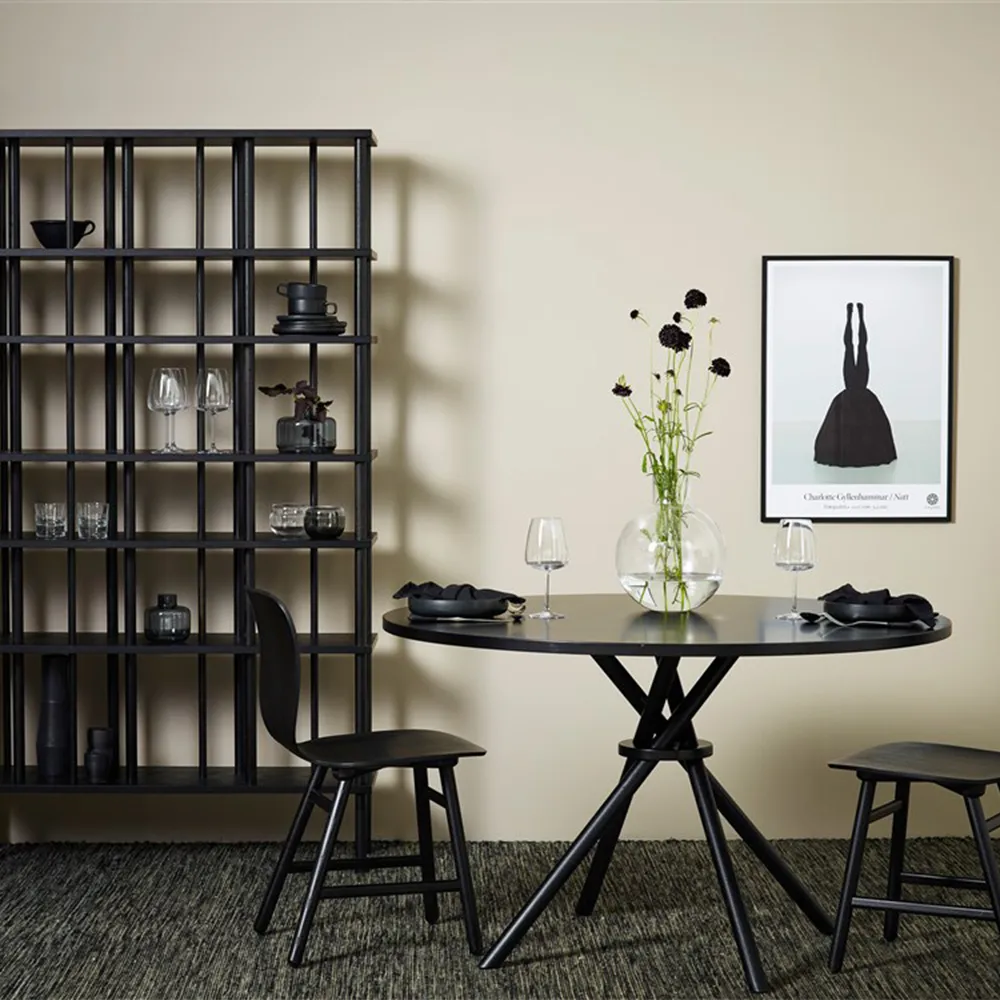 Level hylla/rumsavdelare hög, Svartlack col.58, 75x190 cm Karl Andersson & Söner