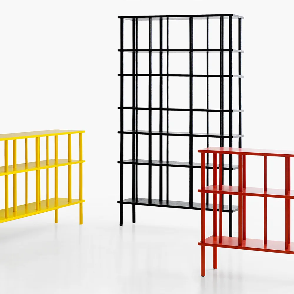 Level hylla/rumsavdelare låg, Grålack col.84, 86x110 cm Karl Andersson & Söner
