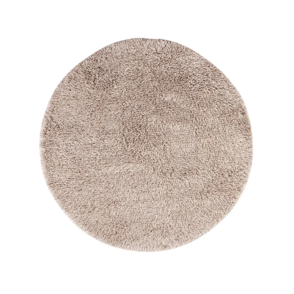 Shaggy matta rund, white/grey, 220 cm Kateha