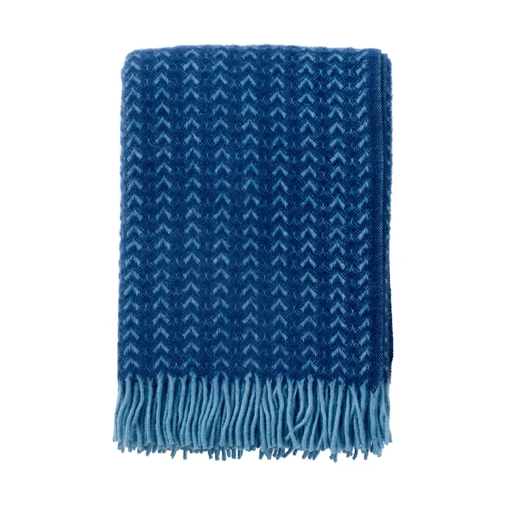 Ilse ullpläd 130x200 cm - Blue-aqua - Klippan Yllefabrik