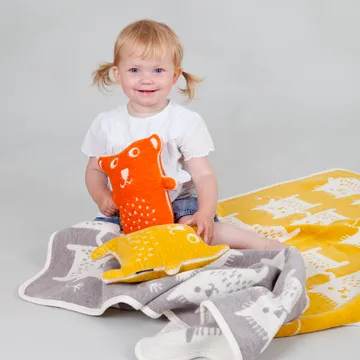 Little me chenillefilt - grå - Klippan Yllefabrik