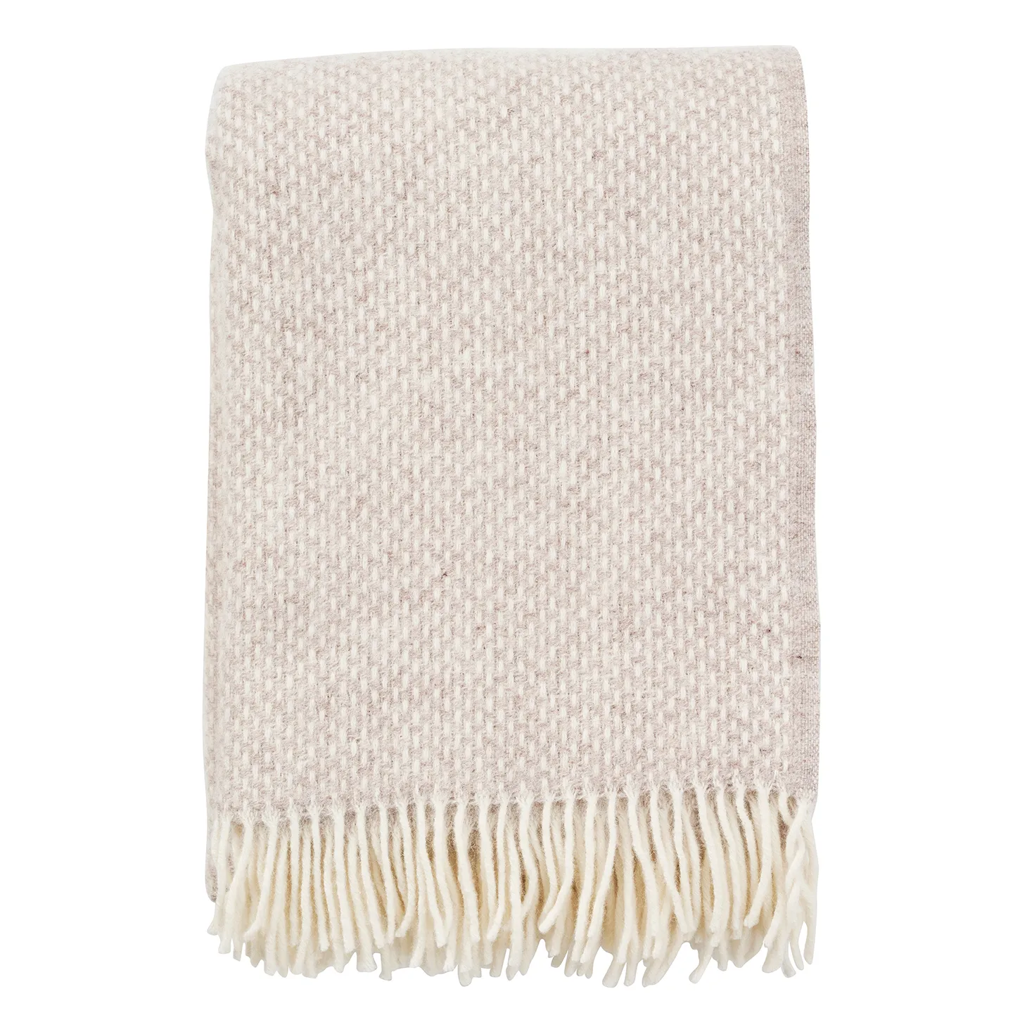 Preppy pläd, Beige melange Klippan Yllefabrik