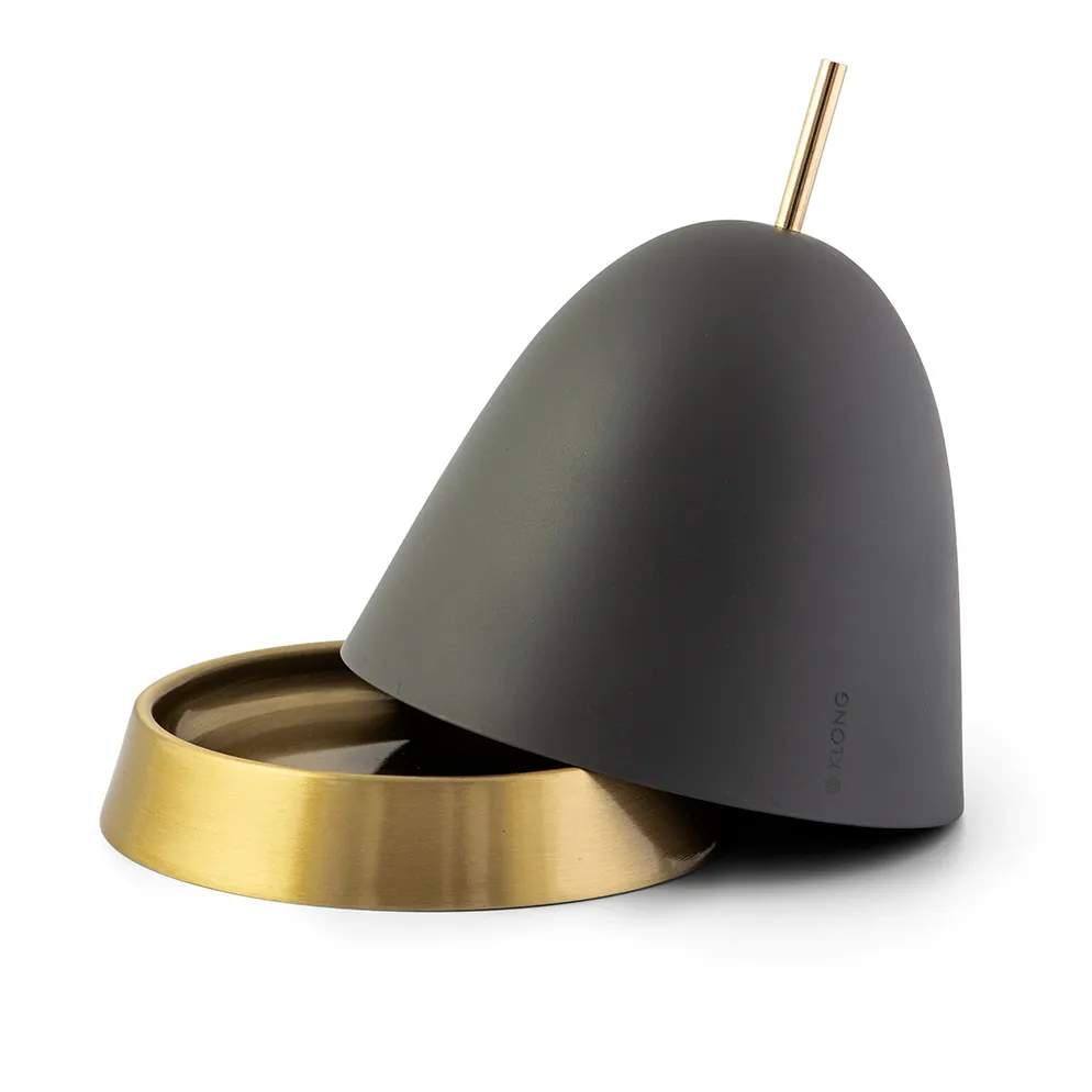 Gömma förvaring medium 16,5 cm, Grå-mässing KLONG
