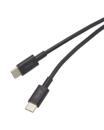Kord USB-C till USB-C laddningskabel 1,8 m - Black - Kord
