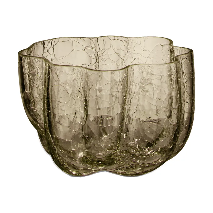 Crackle ljuslykta 5,8 cm - Taupe - Kosta Boda