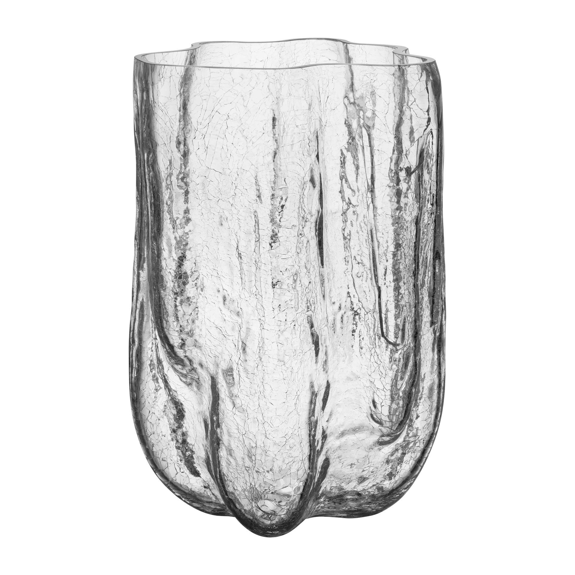 Crackle vas 37 cm, Klar Kosta Boda