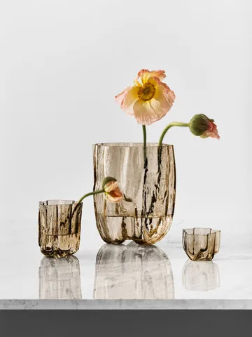 Crackle vase 12,1 cm - Taupe - Kosta Boda