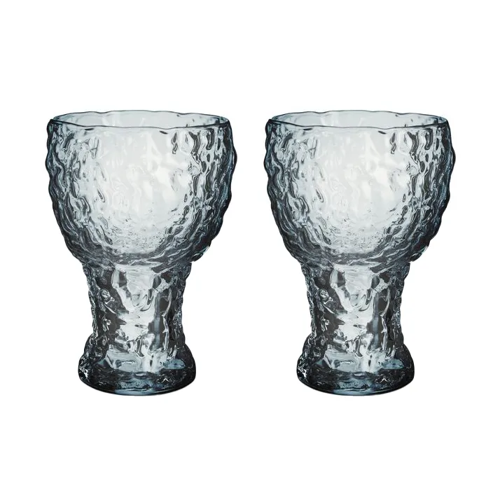 Moss highball glas cirkulär 42 cl 2-pack - Blå - Kosta Boda