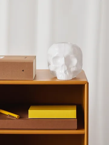 Skull ljuslykta 8,5 cm - Vit - Kosta Boda