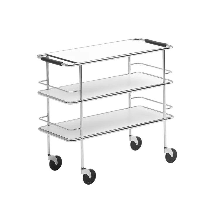 Cargo serveringsvagn - Vit laminat-krom - Lammhults