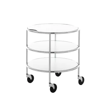 Chicago I rullbord - Vit laminat-krom - Lammhults