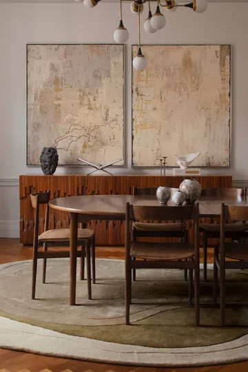Erik Bratsberg Lozza ullmatta - Olive, 210x270 cm - Layered