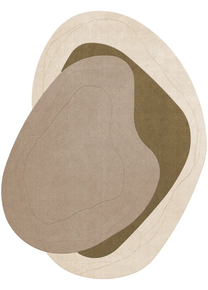 Erik Bratsberg Lozza ullmatta - Olive, 300x400 cm - Layered