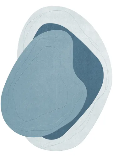 Erik Bratsberg Lozza ullmatta - Teal, 210x270 cm - Layered