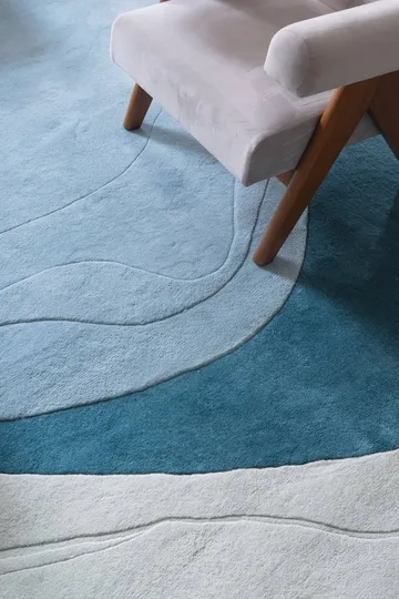 Erik Bratsberg Lozza ullmatta - Teal, 230x300 cm - Layered