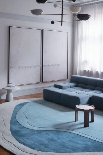 Erik Bratsberg Lozza ullmatta - Teal, 230x300 cm - Layered