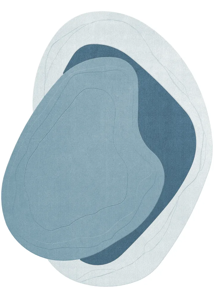 Erik Bratsberg Lozza ullmatta - Teal, 270x350 cm - Layered