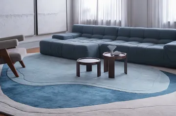Erik Bratsberg Lozza ullmatta - Teal, 270x350 cm - Layered