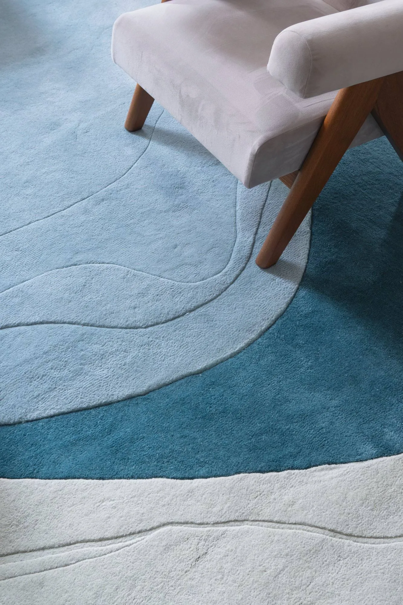 Erik Bratsberg Lozza ullmatta, Teal, 300x400 cm Layered