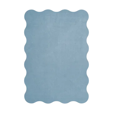 Scallop ullmatta 200x300 cm - Soft blue - Layered