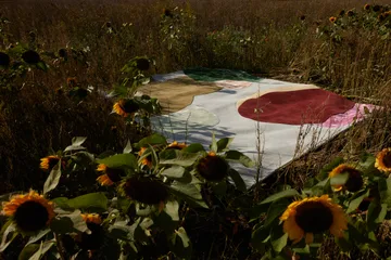Sleeping Flower ullmatta - 250x350 cm - Layered