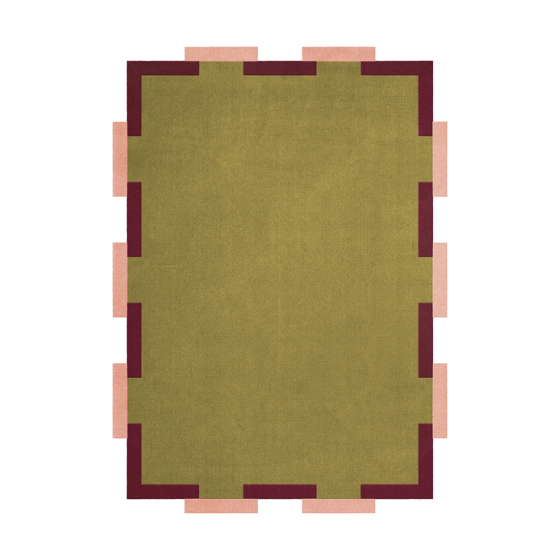 Teklan Fregio ullmatta, Olive blush, 250x350 cm Layered