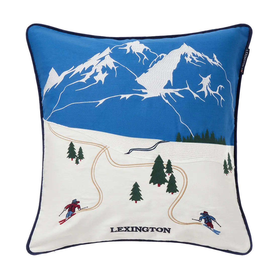 Down hill eko. bomull twill kuddfodral 50x50 cm, Blue-White Lexington