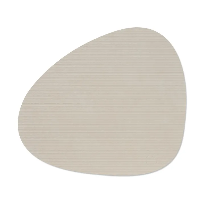 Corduroy bordstablett curve L - Oyster White - LIND DNA