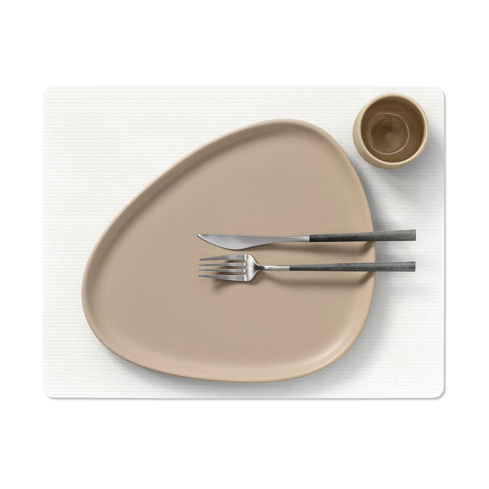 Corduroy bordstablett square L, Pure white LIND DNA