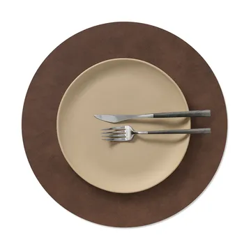 Nupo bordstablett - Dark brown, circle, L - LIND DNA