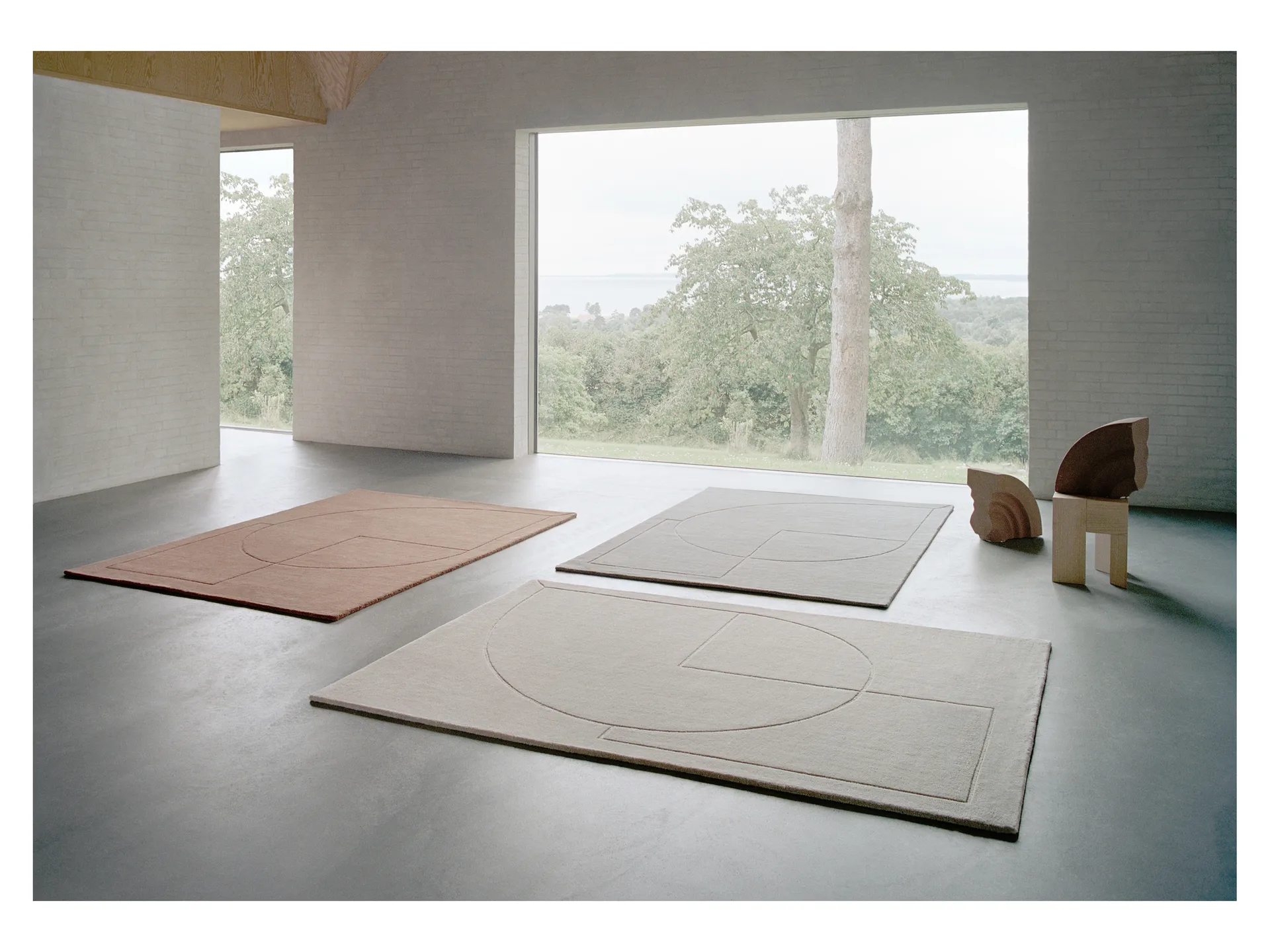 Lineal Poem ullmatta, Amber, 250x350 cm Linie Design