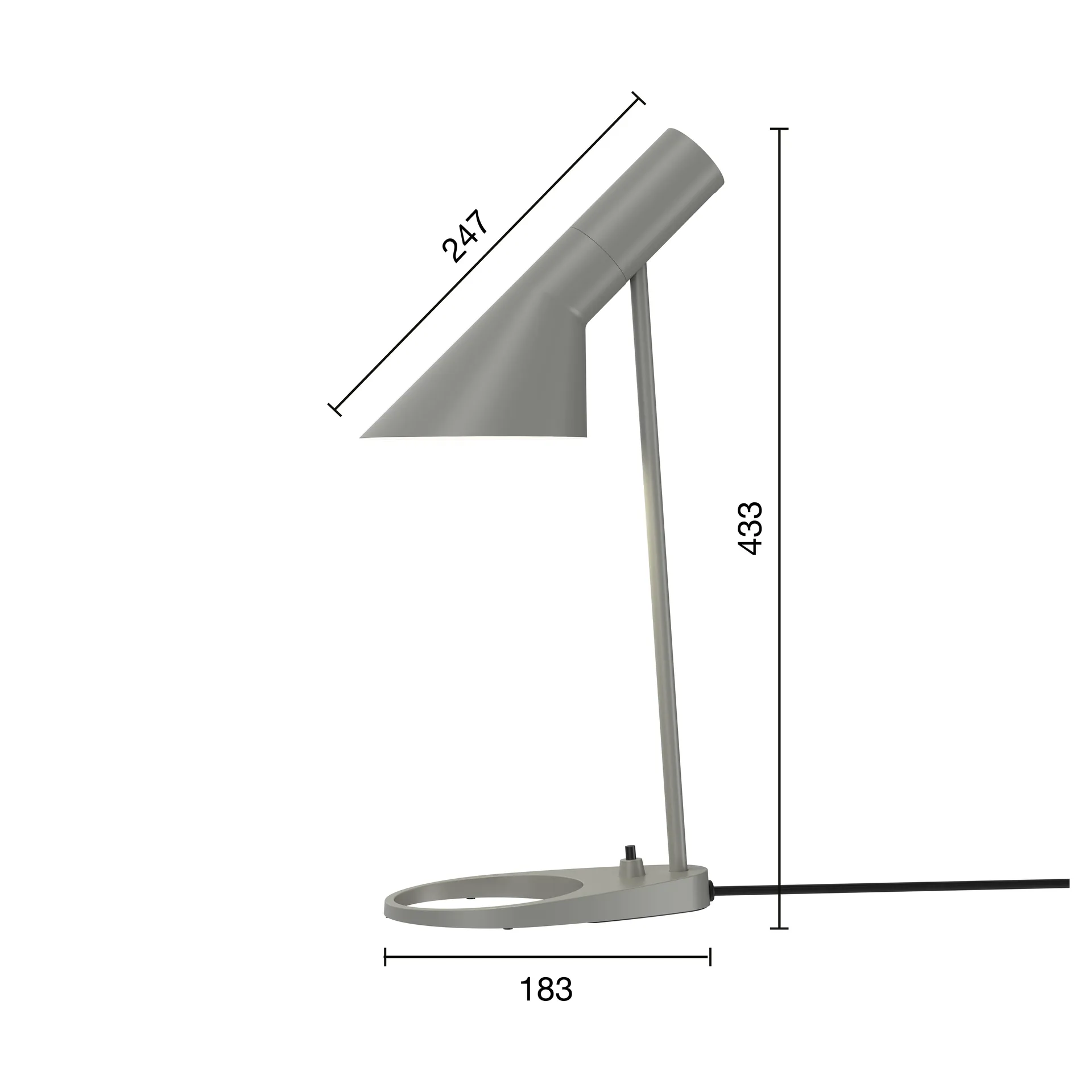 AJ MINI bordslampa, Warm grey Louis Poulsen