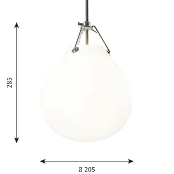 Moser pendel Ø20,5 cm - Matt vit - Louis Poulsen