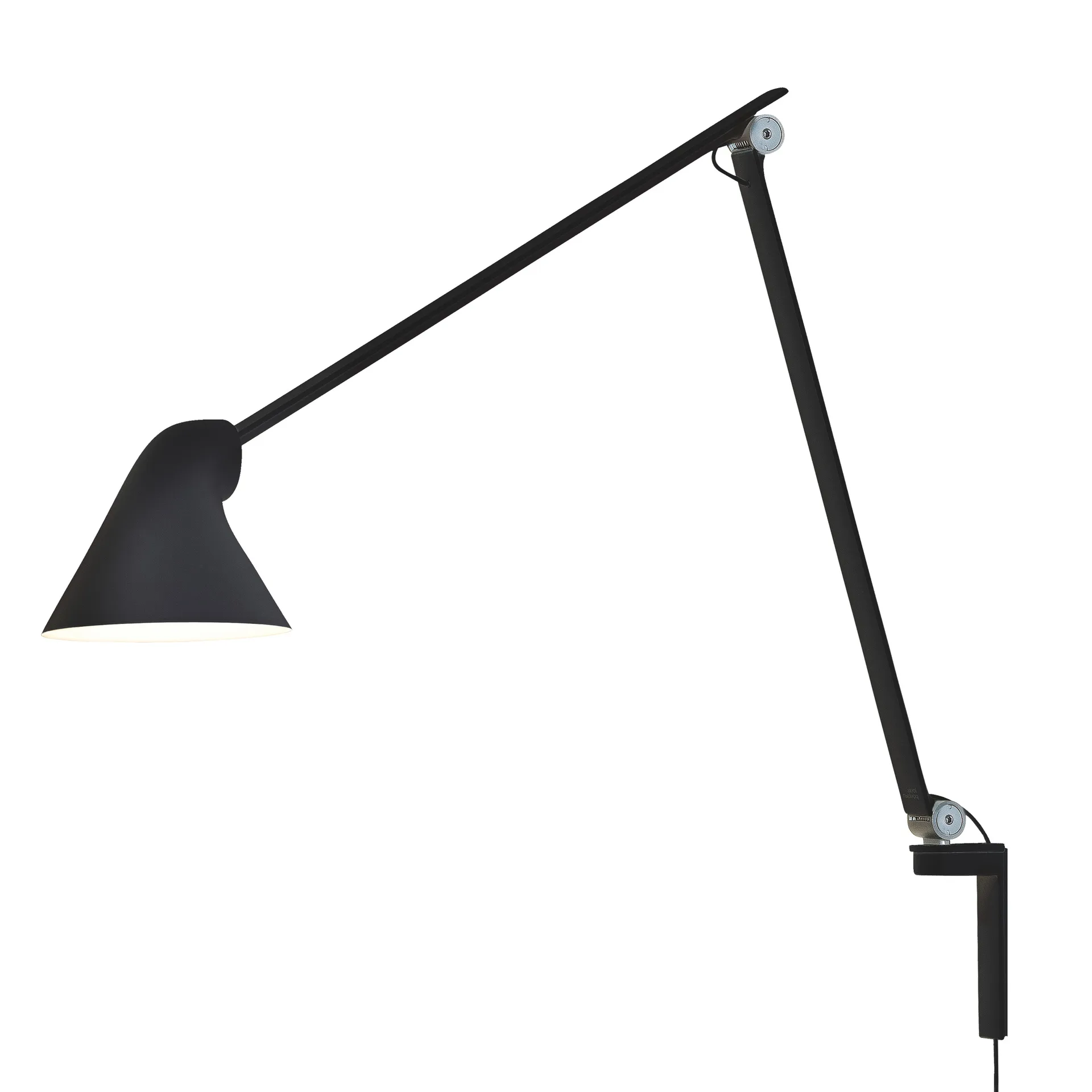 NJP vägglampa lång arm, Svart Louis Poulsen