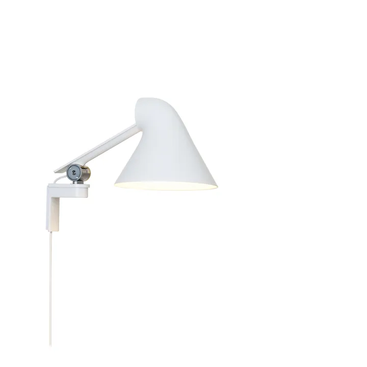 NJP vägglampa - Vit, kort arm, LED, 3000k - Louis Poulsen