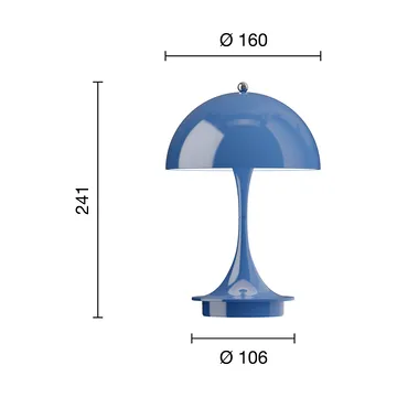 Panthella 160 Portable v3 bordslampa - Opaque indigo - Louis Poulsen