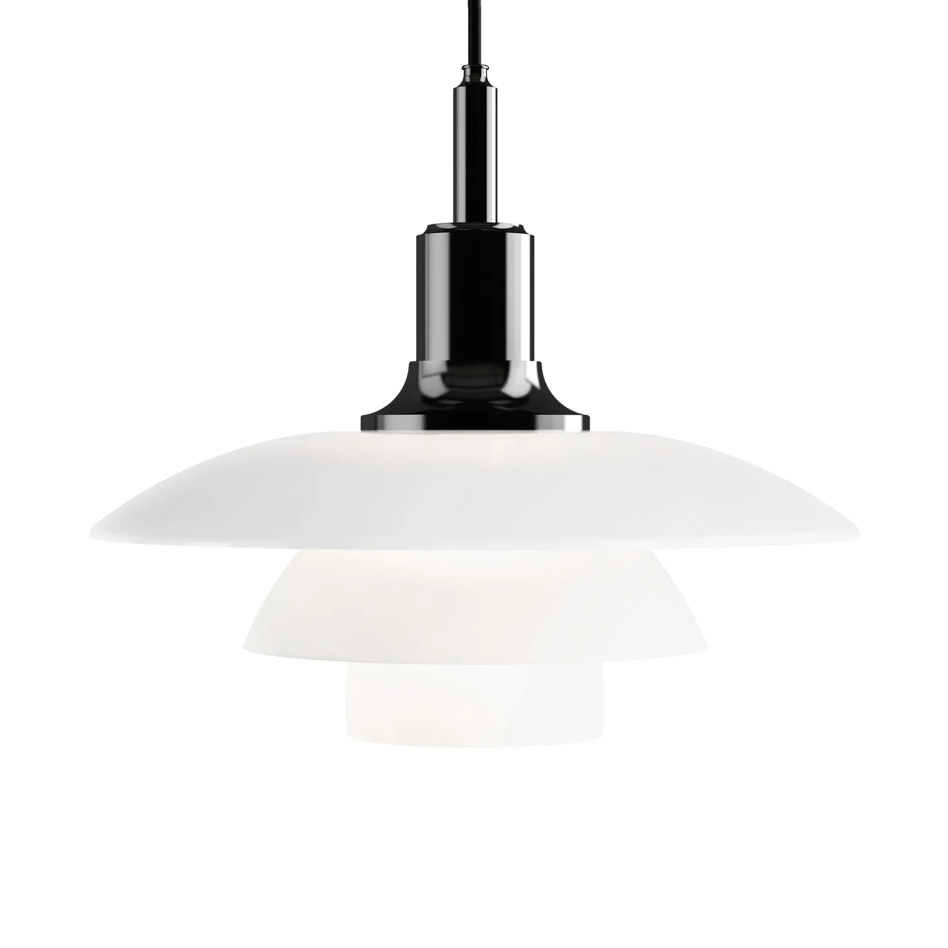 PH 3½-3 opalglas pendel, Svart Louis Poulsen
