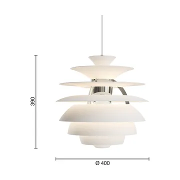 PH Snowball pendel E27 - Soft white-chrome - Louis Poulsen