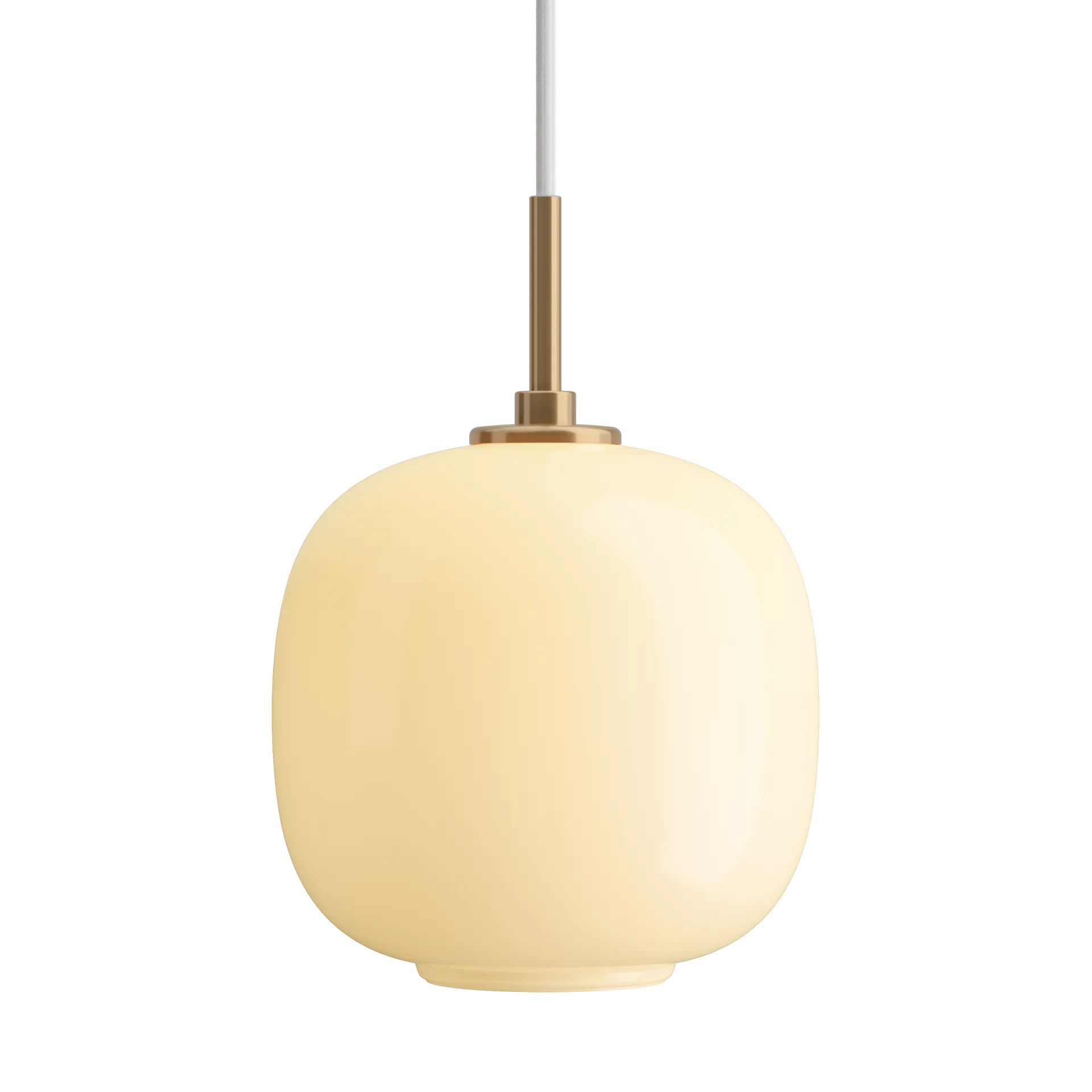 VL45 Radiohuspendel Ø17,5 cm, Brass-pale yellow glass Louis Poulsen
