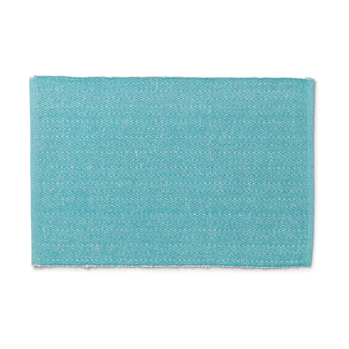 Herringbone bordstablett 30x43 cm - Turkos - Lyngby Porcelæn