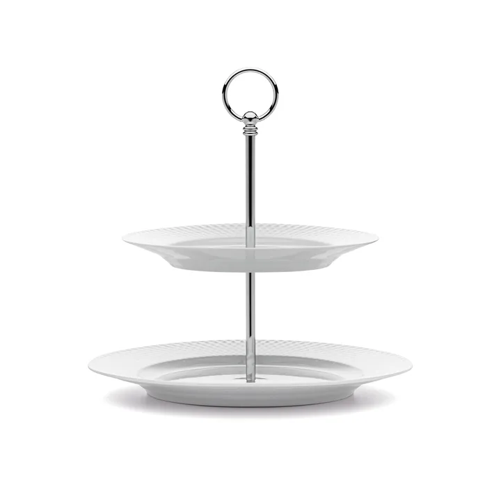 Rhombe kakfat Ø 27 cm - vit - Lyngby Porcelæn